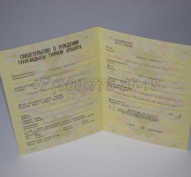 Свидетельство о Рождении 1985г Киргизской ССР в Мурманске
