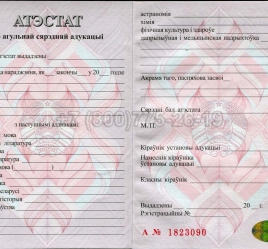 Аттестат о Полном Среднем Образовании Беларуси 2024г в Мурманске